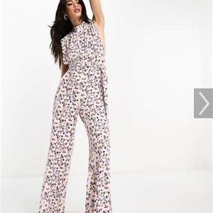 Free People Floral Sleeveless Jumpsuit